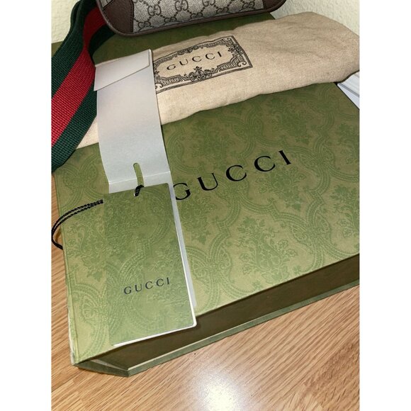 Gucci GG Supreme Neo Vintage Small Messenger Shoulder Bag Canvas Brown Open Box - Picture 2 of 16